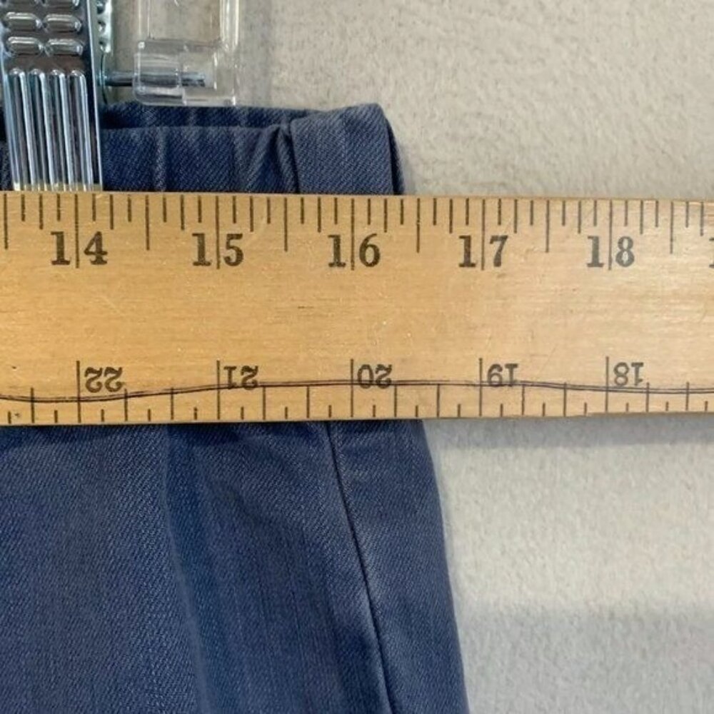 Soft Surroundings Women Medium Metro Denim Snap Ankle Blue Pull On Jeans 33x28.5 - Picture 2 of 9